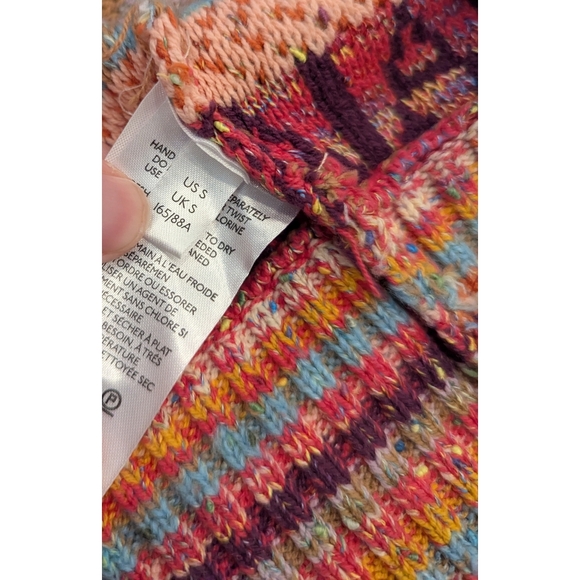 Anthropologie Pilcro Ruffle Multicolor Lalala Sweater Size Small - Picture 8 of 12